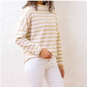 Dudley Stephens stripe fleece boatneck